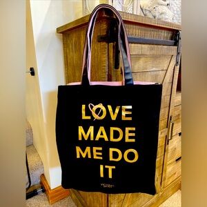 Victoria's Secret Tote Double Bag "Love Made Me Do It”